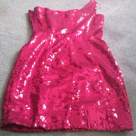 PINK SEQUIN SHORT DRESS - Picture 3 of 4